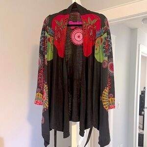 Desigual- Colorful Embroidered Women's Sweater